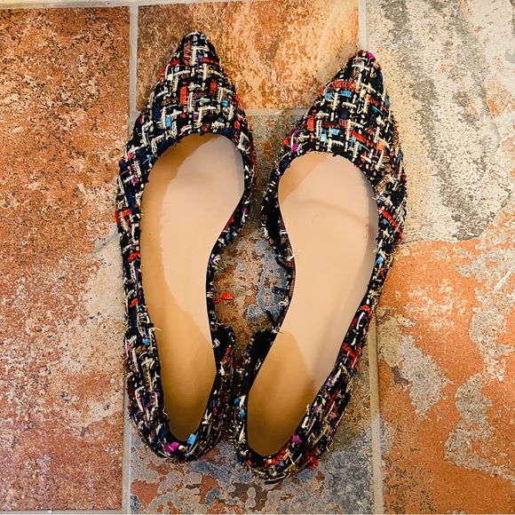 💕NWOB! Gorgeous & Colorful Plaid D’Orsay Style Wool Flats! - Picture 5 of 13